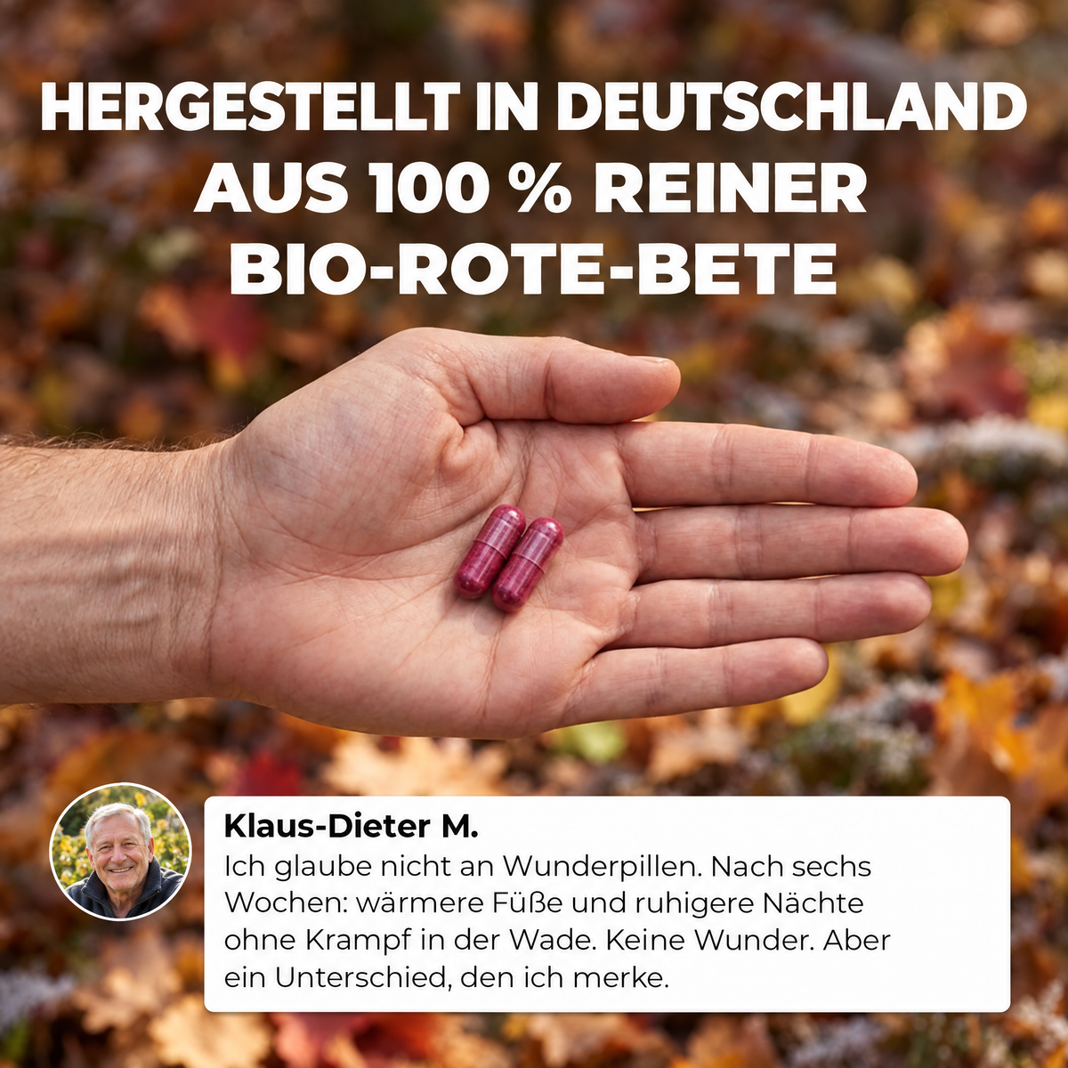 Hergestellt in Deutschland aus 100 % reiner Bio-Rote-Bete